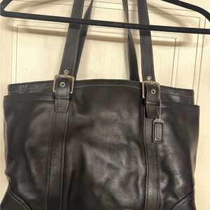 Coach Black Leather tote from early 2000
